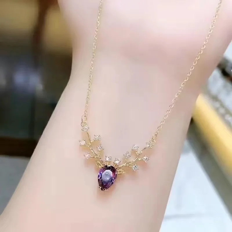 Niche neck accessories elegant fashion trend shiny pendant necklace - Image 7